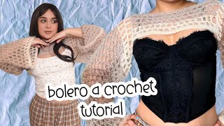 MANGAS DE CROCHET BOLERO TUTORIAL [upl. by Georgetta]