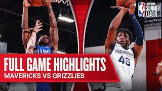 MAVERICKS vs GRIZZLIES  NBA SUMMER LEAGUE  FULL GAME HIGHLIGHTS [upl. by Gratianna]