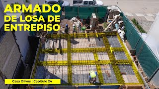 ASÍ SE HACE UN ARMADO DE UNA LOSA DE CONCRETO  Casa Olivos  Cap 24 [upl. by Questa]