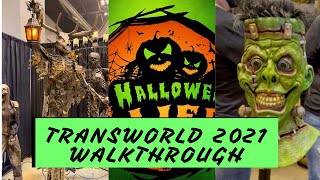 Transworld 2021 detailed walkthrough part 1 Halloween haunt convention halloween life haunters [upl. by Amlev]