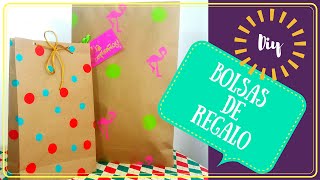 ¿CÓMO HACER BOLSAS DE REGALO  HAZ TU PROPIO PAPEL DE REGALO [upl. by Hewes34]