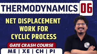 Net Displacement work for Cyclic process  Thermodynamics 06  GATE Crash Course [upl. by Alilak]