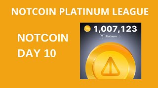 Мы перешли в Platinum league Наш путь в НОТКОИН день 10💎notcoin ноткоин [upl. by Obel927]