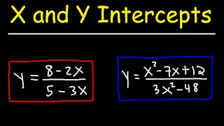 How To Find The X and Y Intercepts of a Rational Function  Algebra 2 [upl. by Elonore]