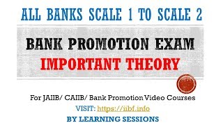 Bank Promotion Exam Important Theory Scale 1 to Scale 2 All Banks [upl. by Aznerol]