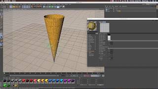 Cinema 4D IceCream Cone Modeling using displacement Tutorial [upl. by Valenka190]