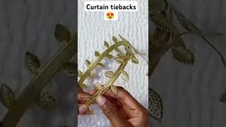 DIY Curtain Tiebacksshortsvideotiebackcurtains [upl. by Akenahs]