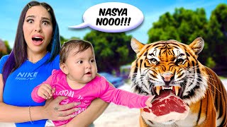 NASYA POR PRIMERA VEZ EN UN ZOOLÓGICO Alimento animales salvajes 😰 [upl. by Selfridge583]