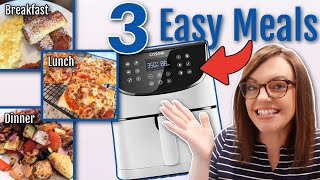 All 3 meals in 1 day cooked in the AIR FRYER  Easy Air Fryer Recipes [upl. by Nosde]