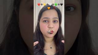 Crazy lipstick mixing technique ❤️➕💛➕🤍➕🧡➕🖤➕💚🟰❓shorts short lipstick makeup viralvideo [upl. by Ervine]