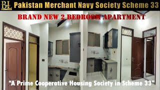 Pakistan Merchant Navy Society Scheme 33  Brand New 2 Bedroom Drawing And Dining Room Apartments [upl. by Pompea]