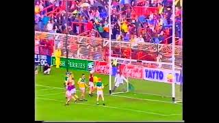 LIAM DUNNE GOAL FROM A 65  WEXFORD V OFFALY  1997 LEINSTER HURLING CHAMPIONSHIP  GAA IRELAND [upl. by Nnairak198]