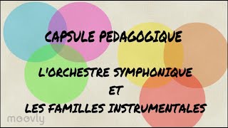 capsule pédagogique  les familles instrumentales et lorchestre symphonique [upl. by Arhas930]