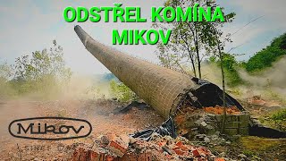 Odstřel komína bývalé továrny Mikov Mikulášovice Vilémov u Šluknova chimney blast [upl. by Eglanteen]