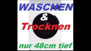 BEKO WDW75141 Waschtrockner nur 48 cm tief 7kg Waschen 4kg TrocknenInbetriebnahme Programme￼ [upl. by Atihcnoc]