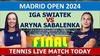 SWIATEK vs SABALENKA • WTA Madrid 2024 Final [upl. by Ainafets]