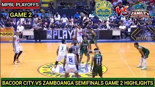 MPBL PLAYOFFS  BACOOR CITY VS ZAMBOANGA HIGHLIGHTS  SEMIFINALS GAME 2 BEST OF THREE SERIES mpbl [upl. by Etana]