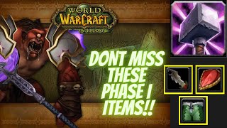 RET PALADIN TBC CLASSIC PHASE I  TOP 5 BEST ITEMS [upl. by Horwitz]