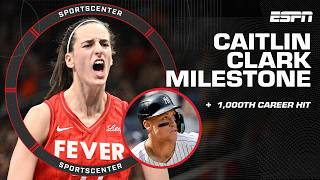 Caitlin Clarks WNBA history  Aaron Judge notches 1000th career hit 🔥  SportsCenter YT Exclusive [upl. by Levins]