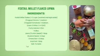 Foxtail millet flakes upma  Quick amp Healthy Breakfast breakfastrecipe food nutritionmadesimple [upl. by Bohon371]