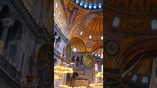 A look inside Hagia Sophia Grand Mosque Full 4K Video in Link shorts istanbul turkey travel [upl. by Nord]