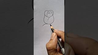 Rose drawing easy youtubeshorts art viralshorts [upl. by Gregrory]