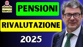 🟨 RIVALUTAZIONE PENSIONI 2025❗️ AUMENTI E BONUS DI GENNAIO 2025❗️ [upl. by Hajan285]