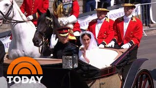 Carriage Procession Carries Duke And Duchess Of Sussex To Greet Adoring Crowds  TODAY [upl. by Nalo]