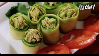 ROLLOS DE ZAPALLO ITALIANO RELLENOS CON ATÚN Y PALTA junto a Titi Aguayo [upl. by Anivid]