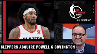 Woj The Clippers acquire Norman Powell and Robert Covington from the Blazers  NBA Today [upl. by Ellinad]