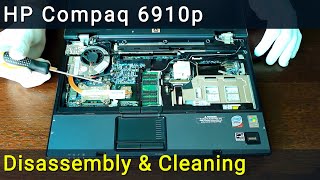 HP Compaq 6910p Disassembly and Fan Cleaning Guide [upl. by Litman]