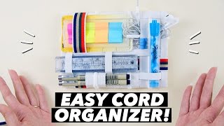 EASY DIY Cord Organizer How to Make a GridIt Organizer  WITHWENDY [upl. by Aiyn]