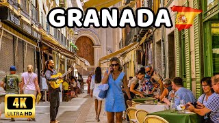 🇪🇦4K GRANADA  City Centre Walking Tour  The Charming City of Andalucía Spain [upl. by Reteip]