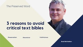 Three reasons to avoid critical text Bibles NASB NIV CSB ESV NLT [upl. by Ahseiym]