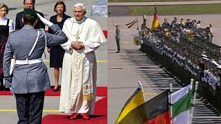 Militärische Ehren der Bundeswehr für Papst Benedikt XVI 2005 Wachbataillon BMVgStabmusikkorps [upl. by Ahsiemal]