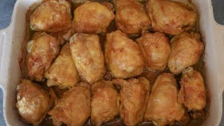 Oven Baked Chicken Thighs Recipe  Easy and Crispy Chicken Dinner Idea [upl. by Anerok149]