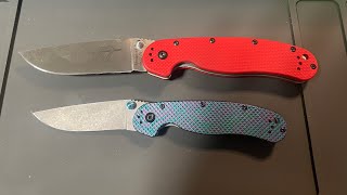 Ontario Rat 1 and 2 Way of Knife Stock S35vn Rat 1 Custom Rat 2 [upl. by Adnoloy]