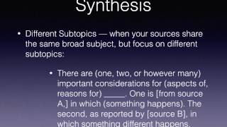 Synthesizing sources when using research [upl. by Onaivlis242]