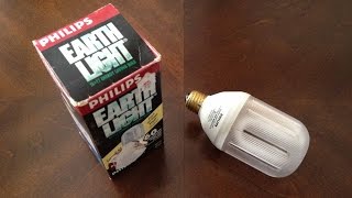 Old Philips SL17 Earth Light CFL light bulb [upl. by Kinnon942]