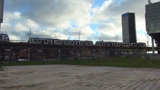 HTM Alstom RegioCitadis Siemens Avenio amp GTL8 trams over het Prins Bernhardviaduct te Den Haag [upl. by Ellohcin762]