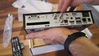 Technomate TM Twin 4K TRIPLE TUNER Combo 1x DVBSS2  2x DVBC Receiver unboxing [upl. by Schrick]