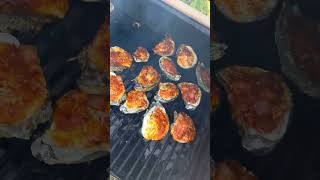 Oysters ion the grill oyster seafood recipe foodie shorts viralvideo ocean oceanlife [upl. by Florin]