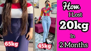 My Weight Loss Journey  From 65kg To 45kg  How i Lost 20 kgs At Home [upl. by Phene]