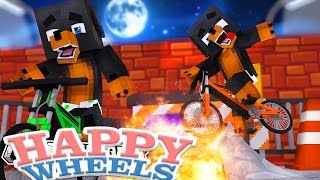 Minecraft BABY HAPPY WHEELS  DONUT BREAKS HIS NECK IN EPIC FALL  Donut the Dog Minecraft gaming [upl. by Nafets772]