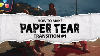 How To Make Paper Tear Transition 1  DaVinci Resolve 18 [upl. by Auqinot467]