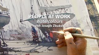 PEOPLE AT WORK watercolours Joseph Zbukvic [upl. by Dumas]