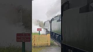 34070 departing Corfe Castle [upl. by Krid]