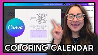 Create a Calendar in Canva COLORING with a Twist Tutorial [upl. by Balf]