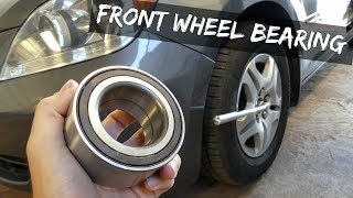 HOW TO REPLACE FRONT WHEEL BEARINGS without PRESS [upl. by Llednik193]