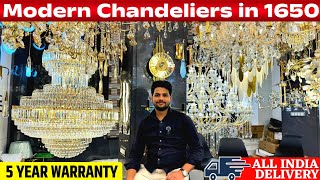 सबसे सस्ते झूमर  Chandelier Wall Lights direct from Manufacturer  Jhoomar LED Lights Market Delhi [upl. by Gayner]